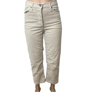 Levi’s Corduroy Pants Cream White Ribcage Straight Leg Cropped Size 29